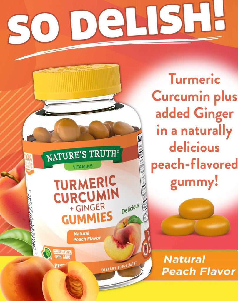 Tumeric Ginger & Natural peach flavor gummies